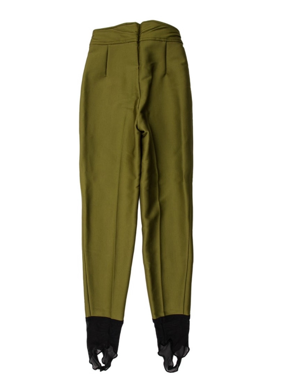 Olive High-Waist Stirrup Track Pants for Women